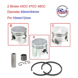 40-5 40-6 44-5 44-6 40mm 44mm 10mm 12mm  Piston Ring Bearing Kit 43CC 47CC 49CC Mini Moto ATV Quad KXD Dirt Pit Bike Parts