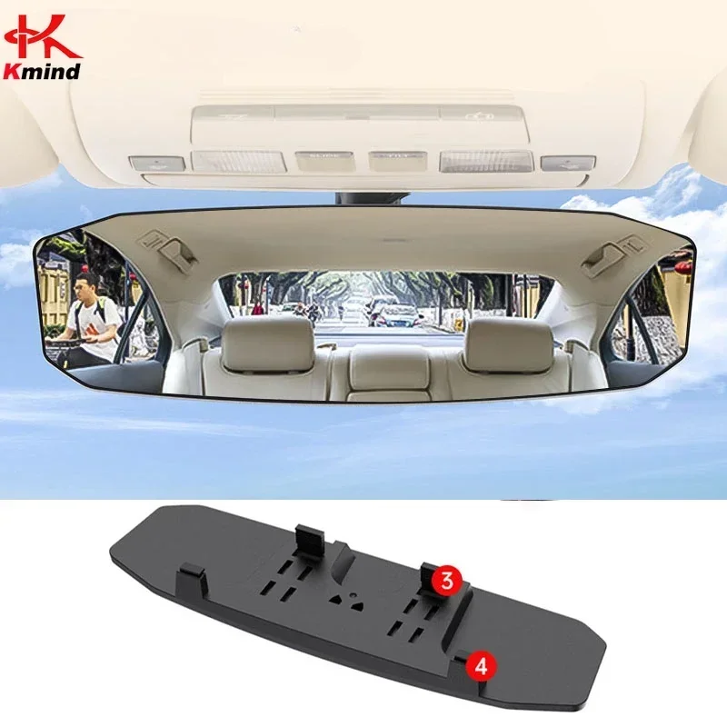 

KMIND Wide Angle Convex Rearview Mirror Anti Glare Car Interior Rear View Baby Child Seat Watch Sun Visor Mirror Covers