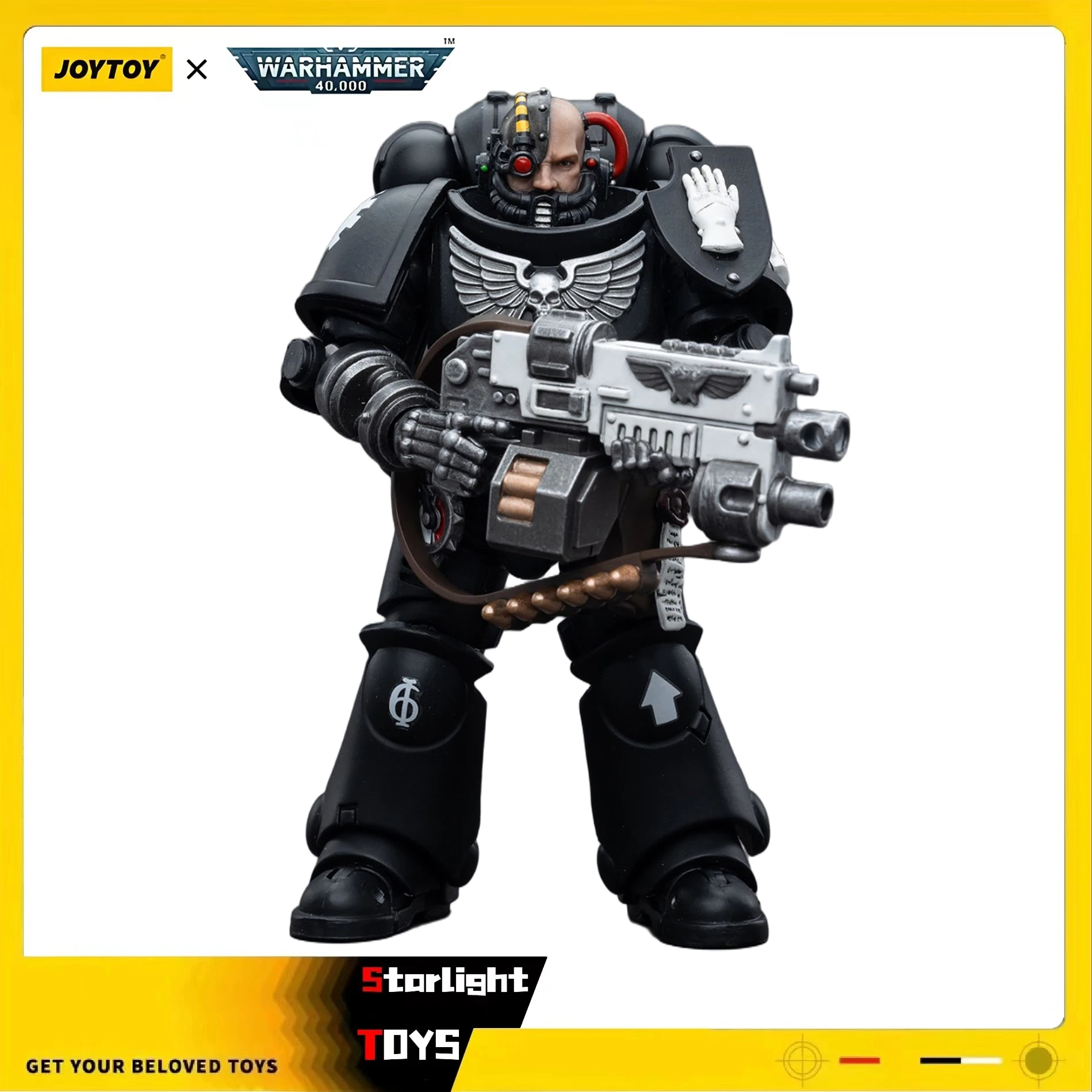 

JOYTOY 1/18 Action Figure Warhammer 40K Iron Hands Intercessors Brother Ignar Model Toy Gifts