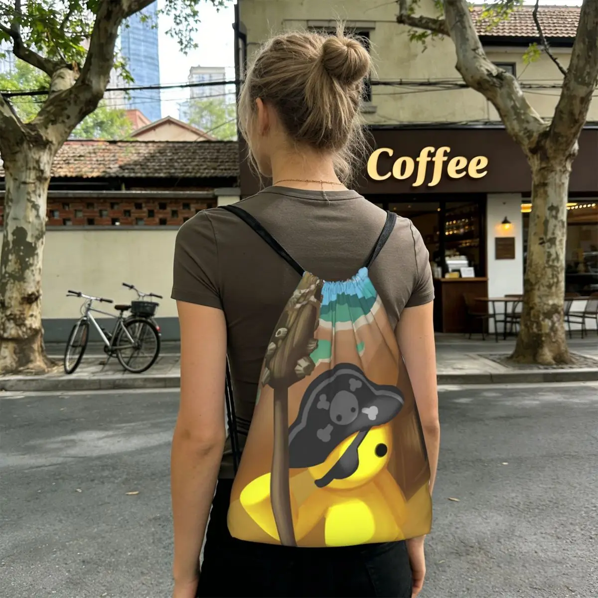 Wobbly Life Gaming Funny Games Rucksäcke, tragbare Sporttasche mit Kordelzug, Büchertaschen für Reisen, Schule