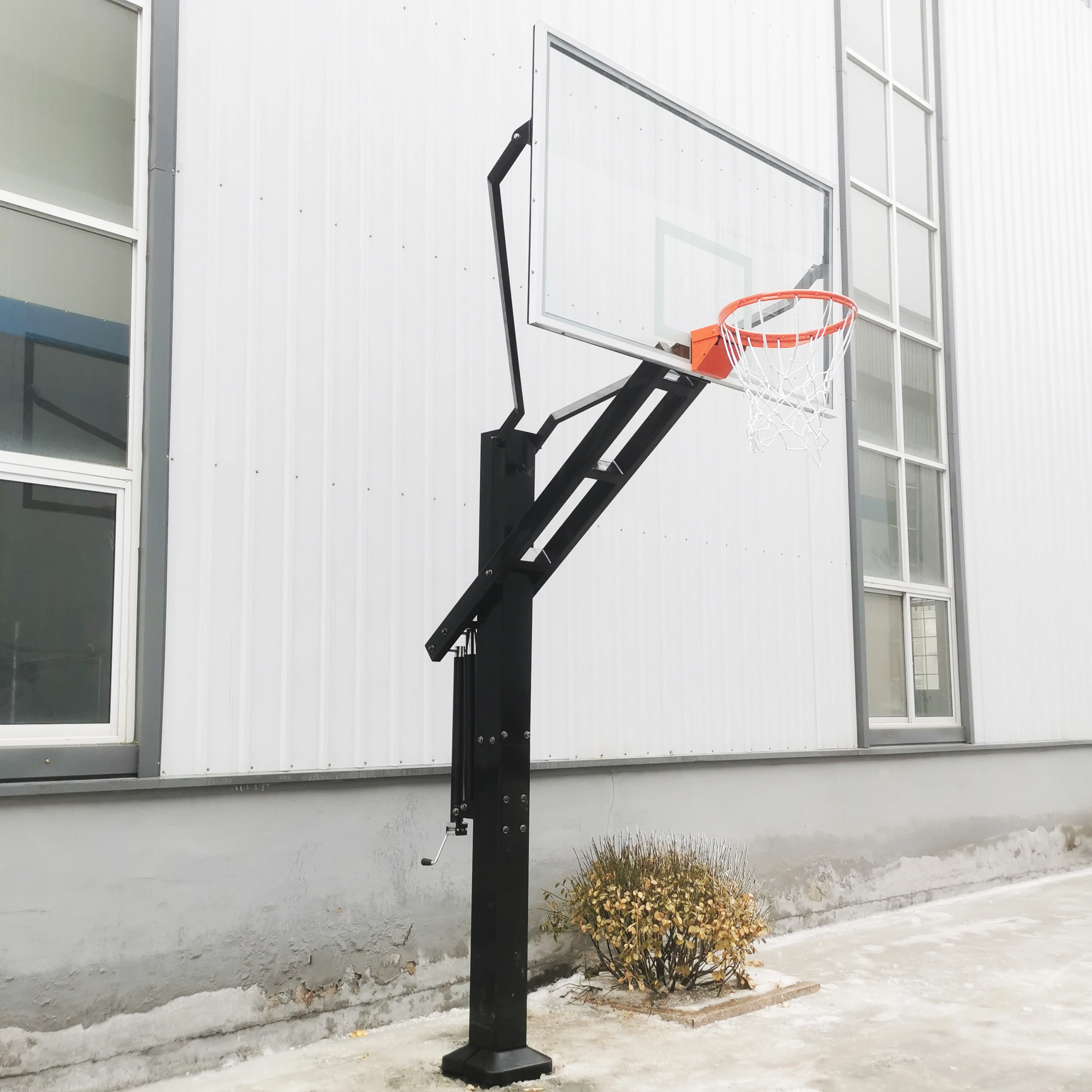 屋内/屋外兼用バスケットボールスタンド/フープ、高さ調節可能、子供用標準サイズ、コート設備用