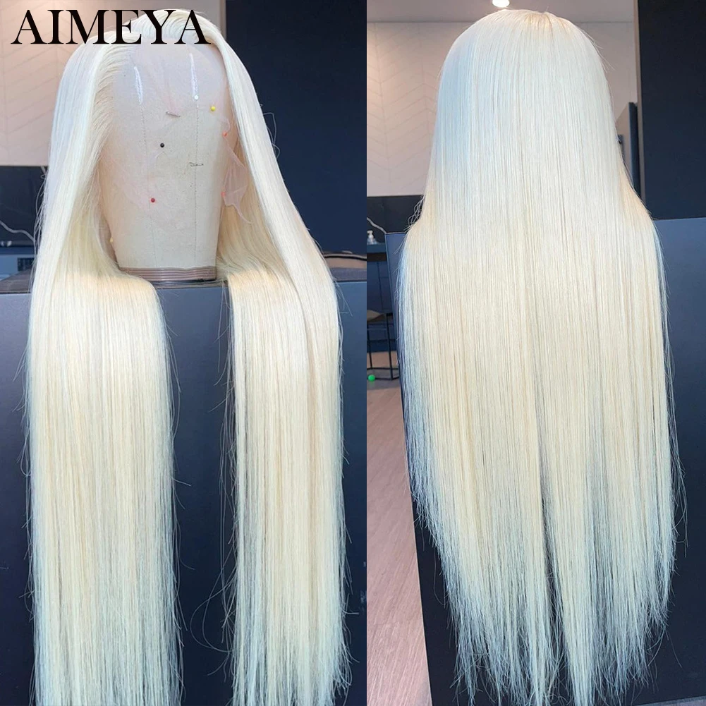 

AIMEYA 613 Blonde Wig Straigth Wigs for Women Synthetic Lace Front Wig Blonded Synthetic Lace Wig Cosplay Party Wigs Baby Hair