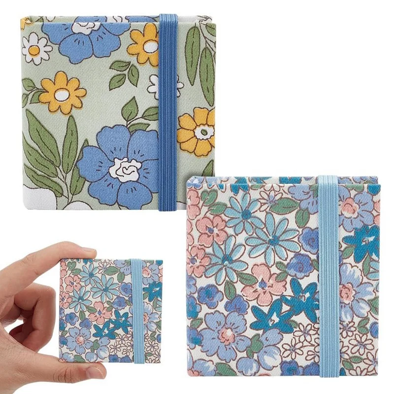 2 pezzi Mini quaderno per schizzi ad acquerello 2.4 x2.4 pollici 300G copertina in tessuto quadrato portatile piccolo quaderno per schizzi ad acquerello 40 pagine