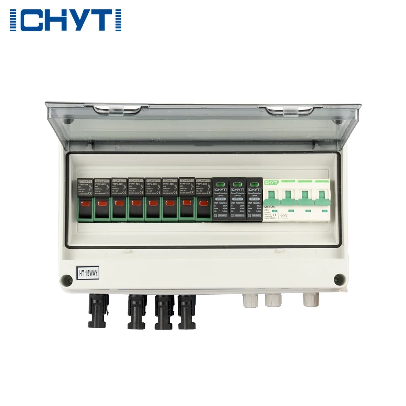 صندوق مجمع Pv لحماية قواطع الدائرة البلاستيكية من CHYT مع مخرج 4 بوصات و1 مخرج