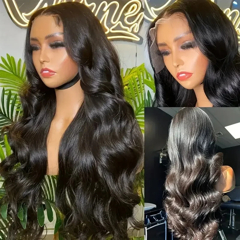 Transparent 13x4 13x6 Body Wave Lace Front Wig Human Hair PrePlucked Brazilian Human Hair Lace Frontal Wigs For Women Bling Hair