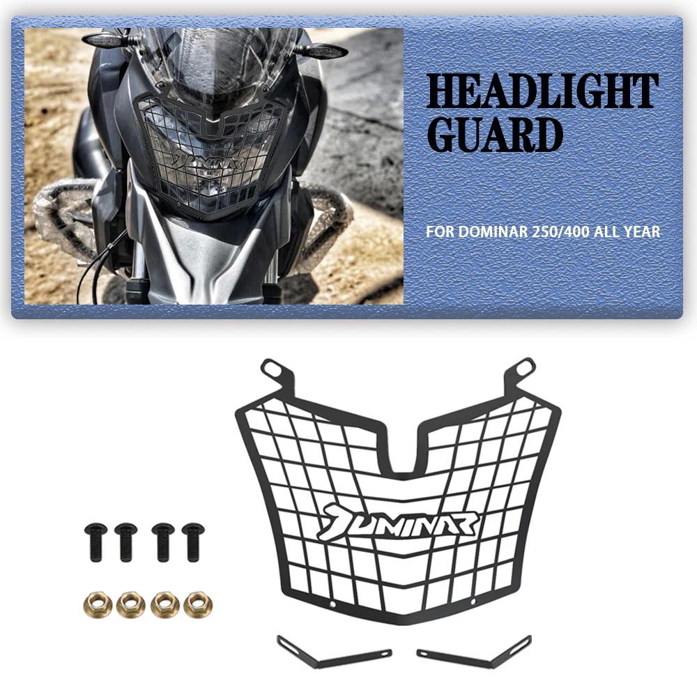 

2023 Moto Tool Parts For BAJAJ DOMINAR 250/400 Dominar250 Dominar400 All Years Motorcycle Headlight Grille Guard Cover Protector