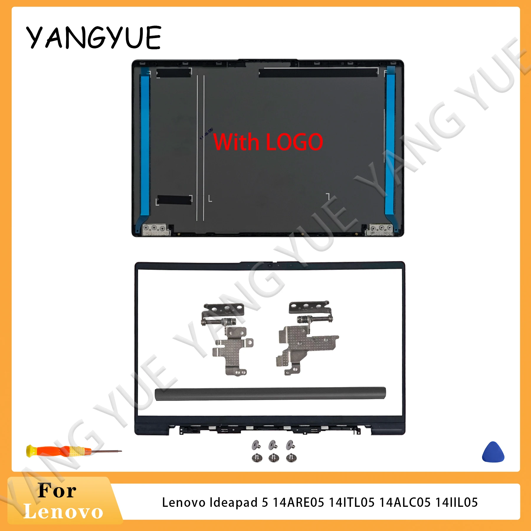 

New case for lenovo ideapad 5 14ARE05 14ITL05 14ALC05 14IIL05 2020 2021 LCD Back Cover Top Rear Lid Front Bezel Bottom Housing