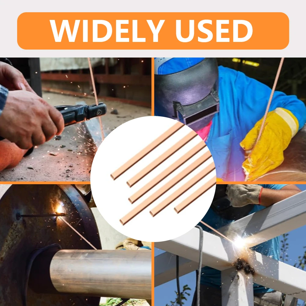 10 قطعة صناعة الصف لحام BCup-5 قضيب لحام Bcup-5 15% الفضة النحاس الفوسفور لحام عصي لحام 0.05 "x 0.13" x 9.84"