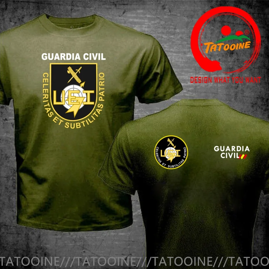 Spain Guardia Civil UEI Españ T Shirt Men Fashion Trendy Casual Clothing Stylish Tops Tee Shirt Leisure Tshirt Men's T-Shirt