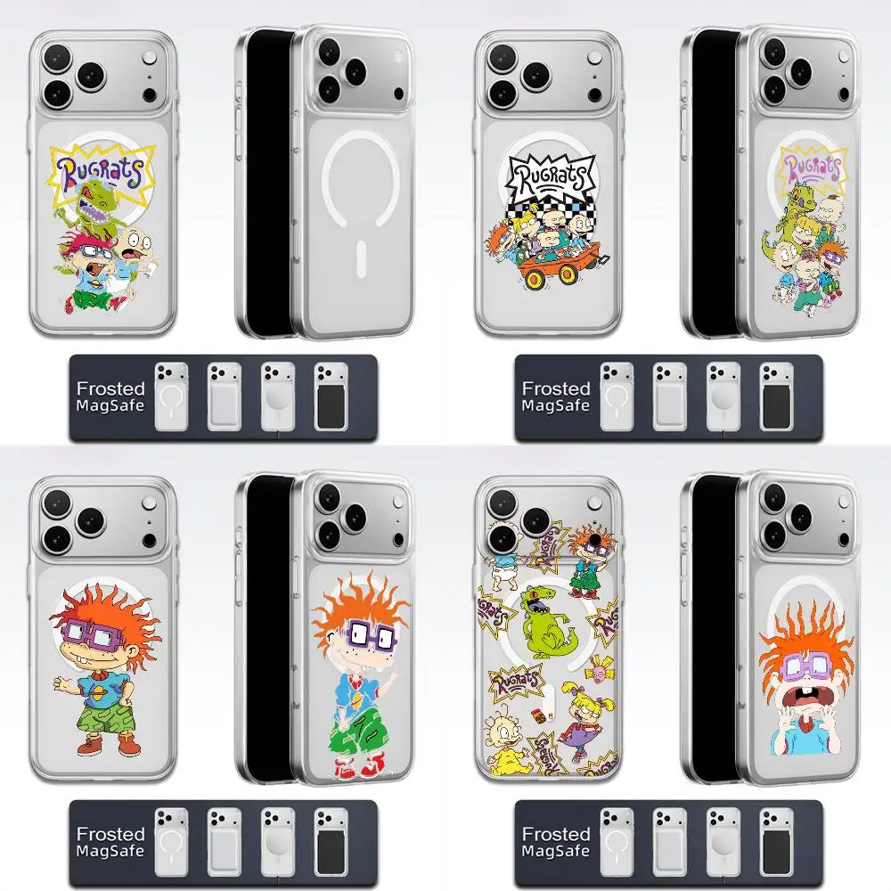 

Cartoon R-Rugrats Chuckie Angelica Phone Case For iPhone 17,16,15,14,13,12,11,Pro,Max,Plus,E,Air,Mini Magsafe Transparent