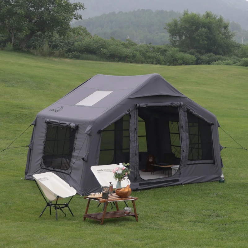 

Надувная палатка Coody 8.0 Air Tent-Gray для глэмпинга, складная, портативная, для кемпинга на открытом воздухе, семейная, на 3-6 человек, от производителя Coody