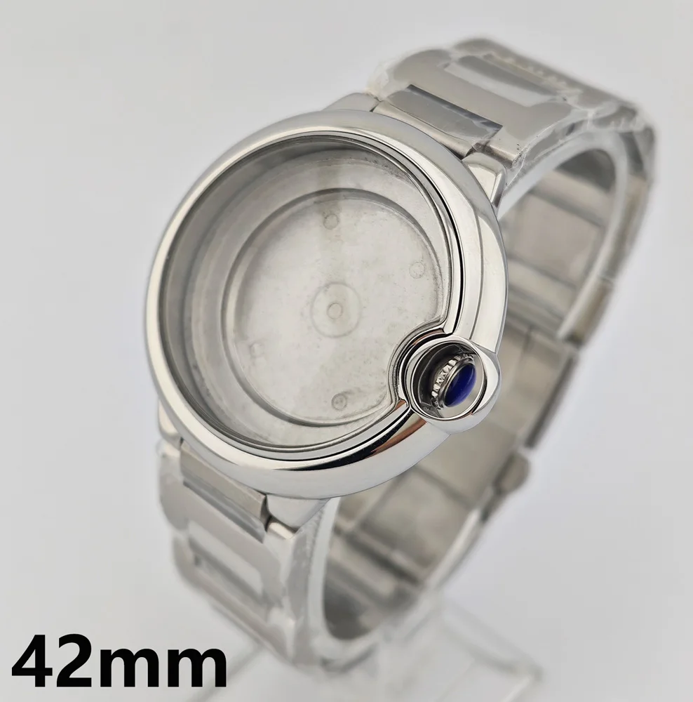 

42mm Watch Case Men's Luxurious 316L Stainless Steel Waterproof Case Suitable For Miyota 8215 Movement /DG 2813 Movement Case