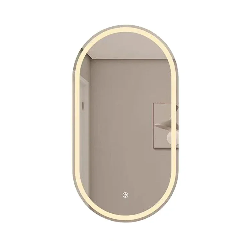 

Fogless Oval Bathroom Mirror Light Glass Modern Smart Vanity Bathroom Mirror Long Luxury Espejos Pared Bathroom Accessories