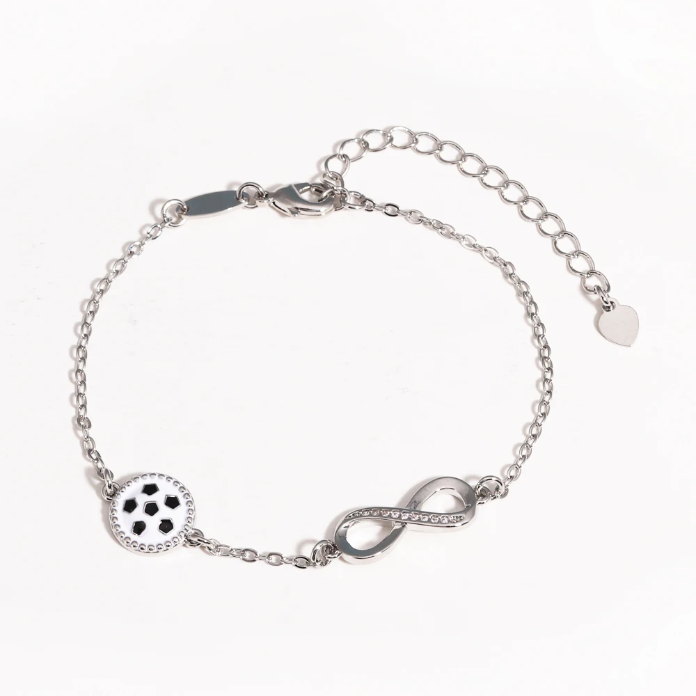 Baseball/Softball/Football/Soccer/Basketball/Tennis/Volleyball Infinity Bracelets for Girls Women Sport Accessories Jewelry Gift view 6