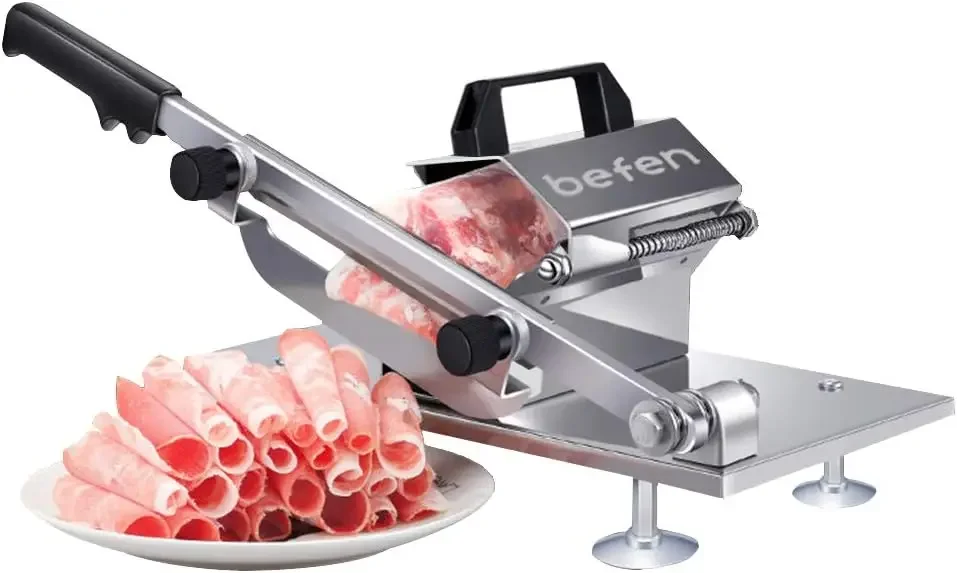 

Manual Frozen Meat Slicer, Upgraded Stainless Steel Meat Cutter Beef Mutton Roll for Hot Pot KBBQ Food Slicer Slicing