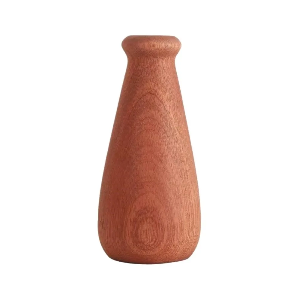 Simple Floral Arrangement Wooden Vase Decorative Handmade Flowerpot Bamboo Gourd Shape Tabletop Decor Home Decor