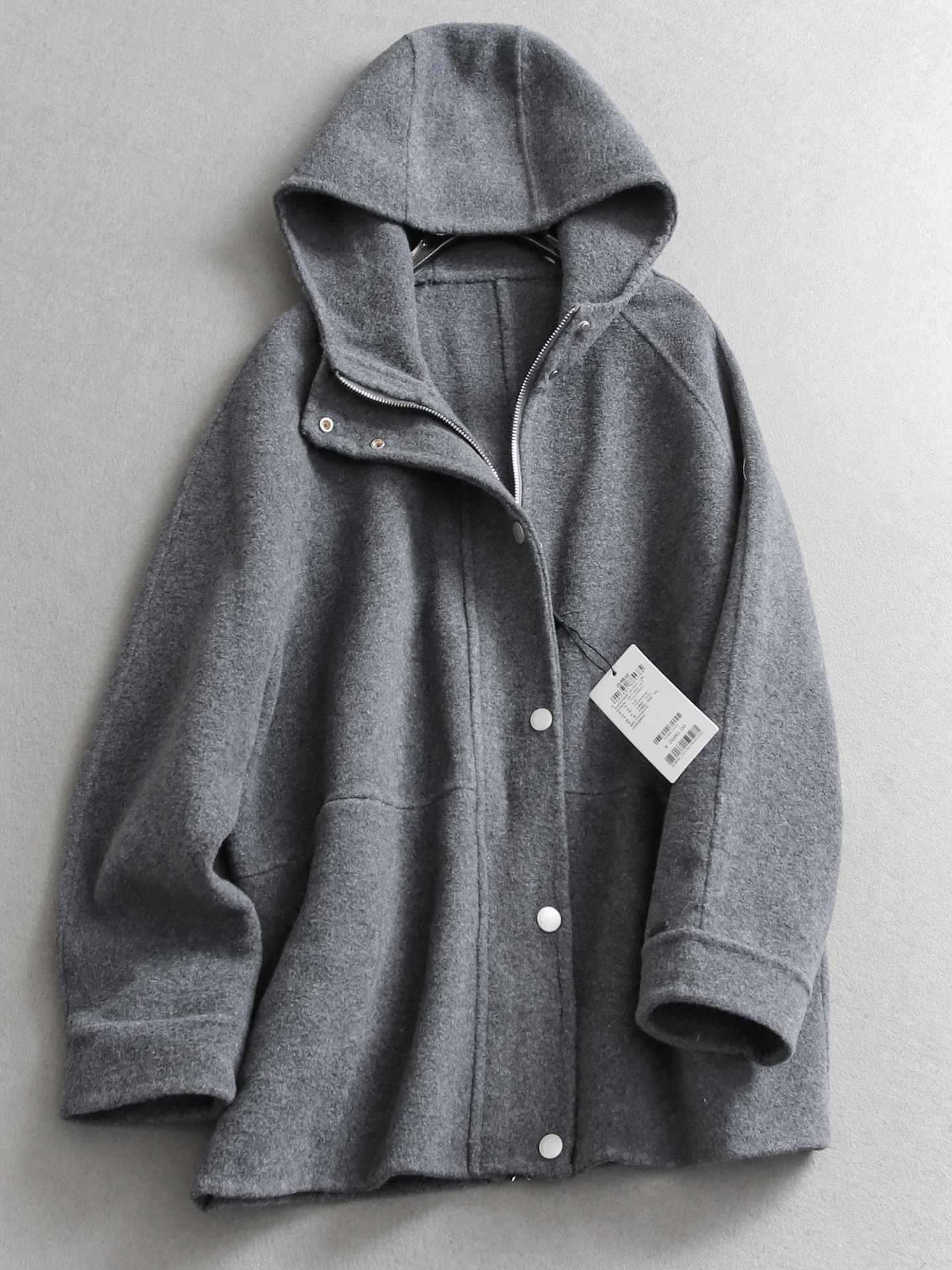 

Skin-friendly Warm Pure Color Loose Double-sided Woolen Coat Long Sleeve Women's Outerwear Korean Style Commute Fashion