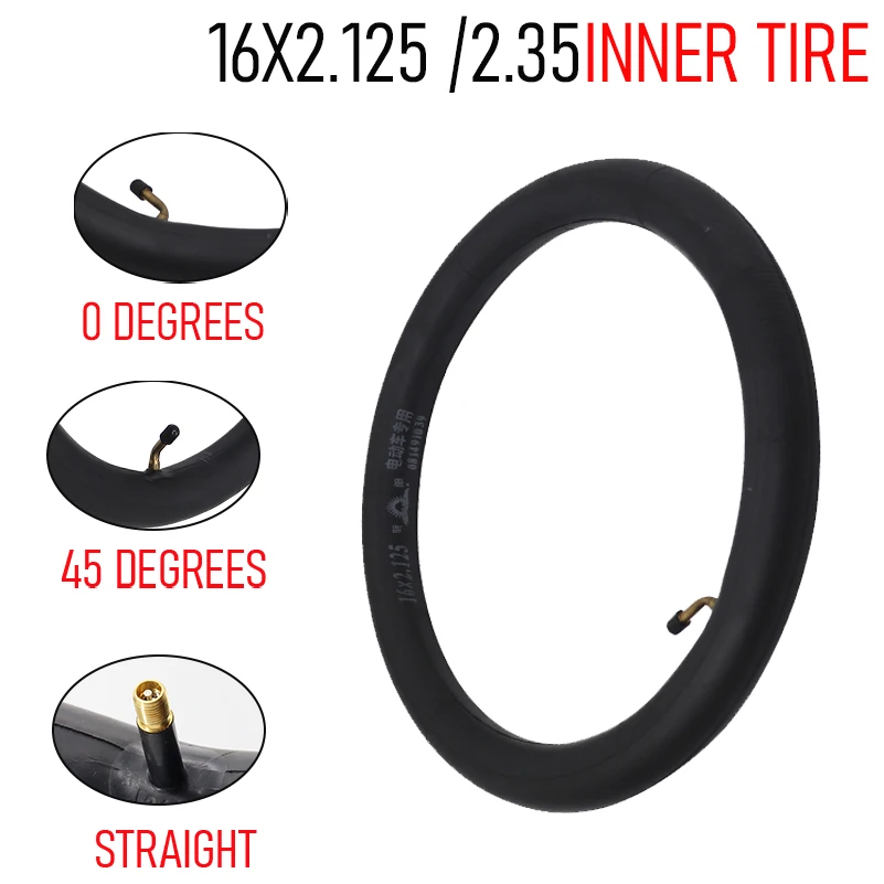 

16x2.125/2.35 inner tube bent rod straight air valve 16 inch electric bicycle/electric motorcycle thickened inner tube