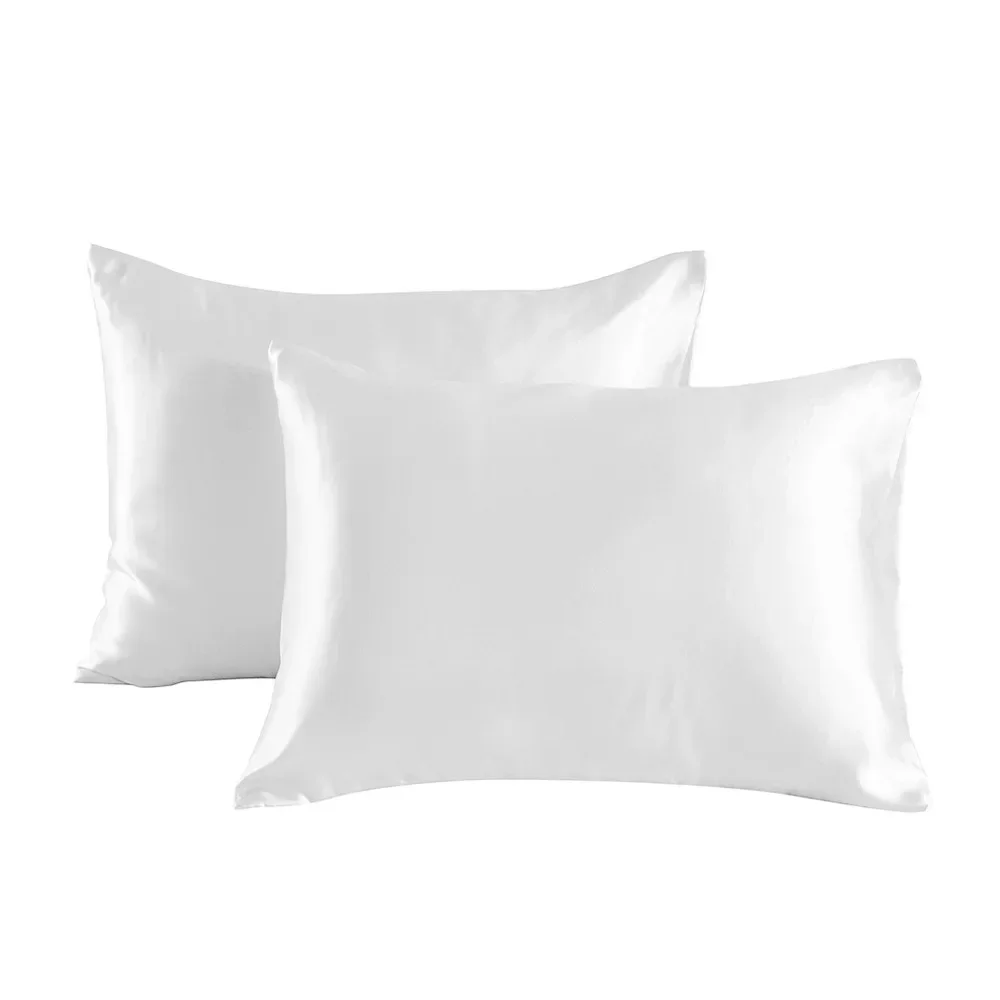 Pillowcase Solid Color Fabric Skin-friendly Delicate Soft Comfortable Double Complexion Ding Pillow Case Home Decoration