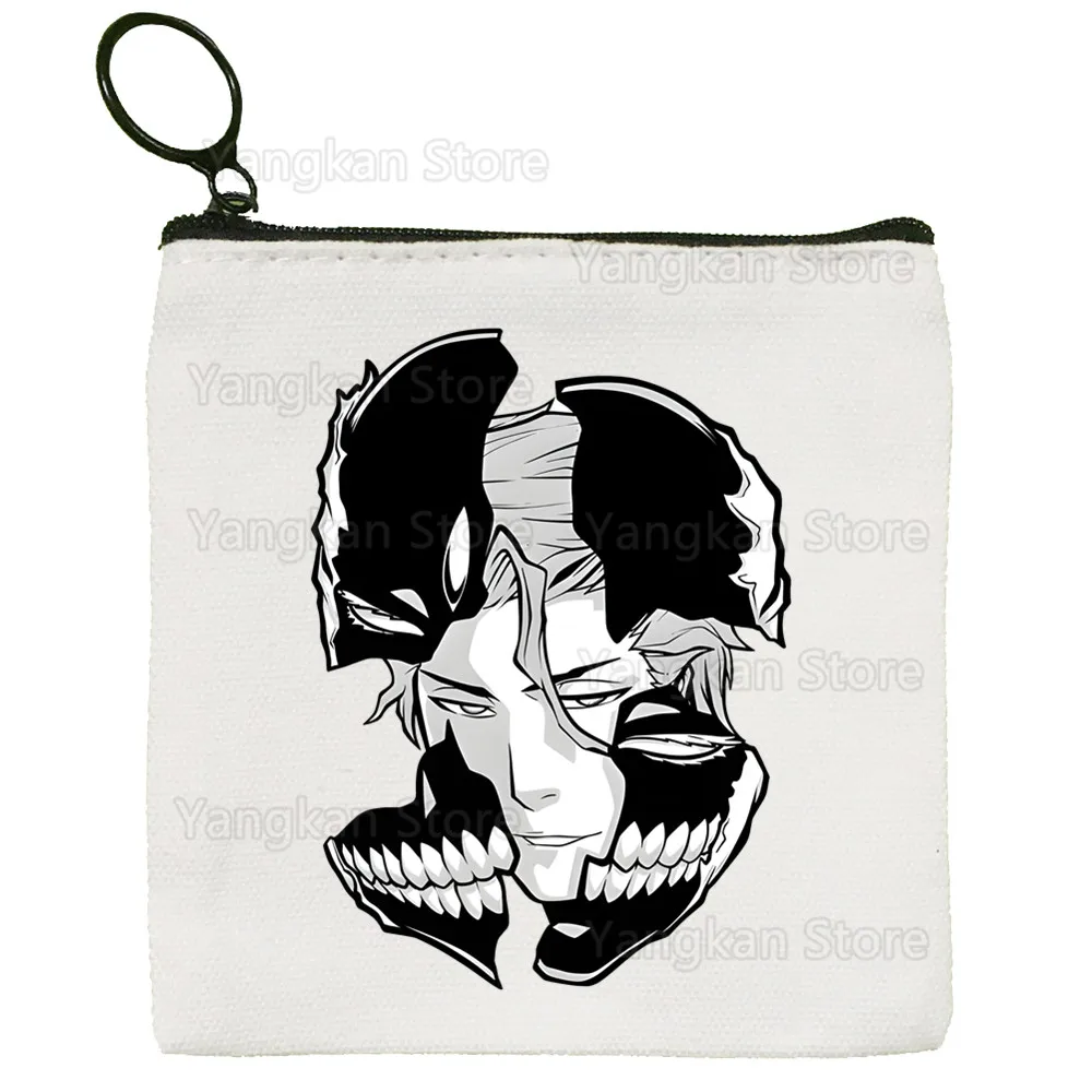 بليتش أيزن سوسوكي قماش محفظة نسائية للعملات المعدنية مخصص محفظة نسائية للعملات المعدنية التوضيح مفتاح حافظة بسيطة حقيبة ملابس صغيرة محفظة نسائية للعملات المعدنية الإبداعية الجديدة