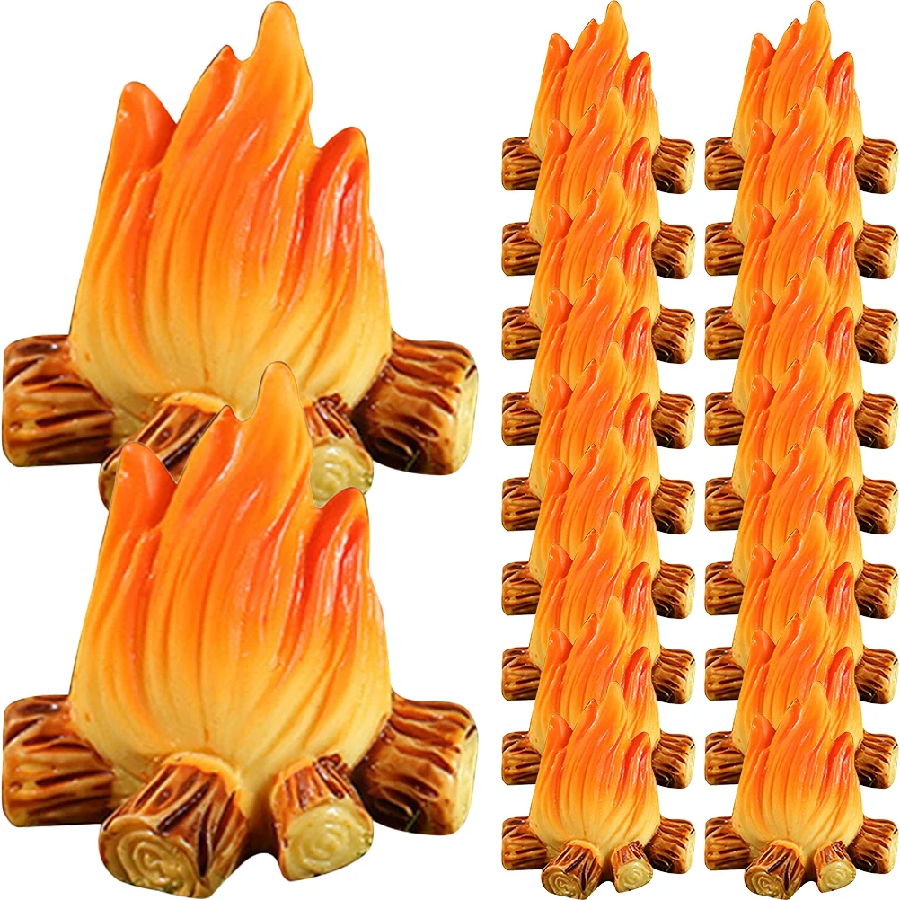 

Decor Fire Ornaments Mini Toys Micro Campfire Props Miniature Bonfire Small Christmas