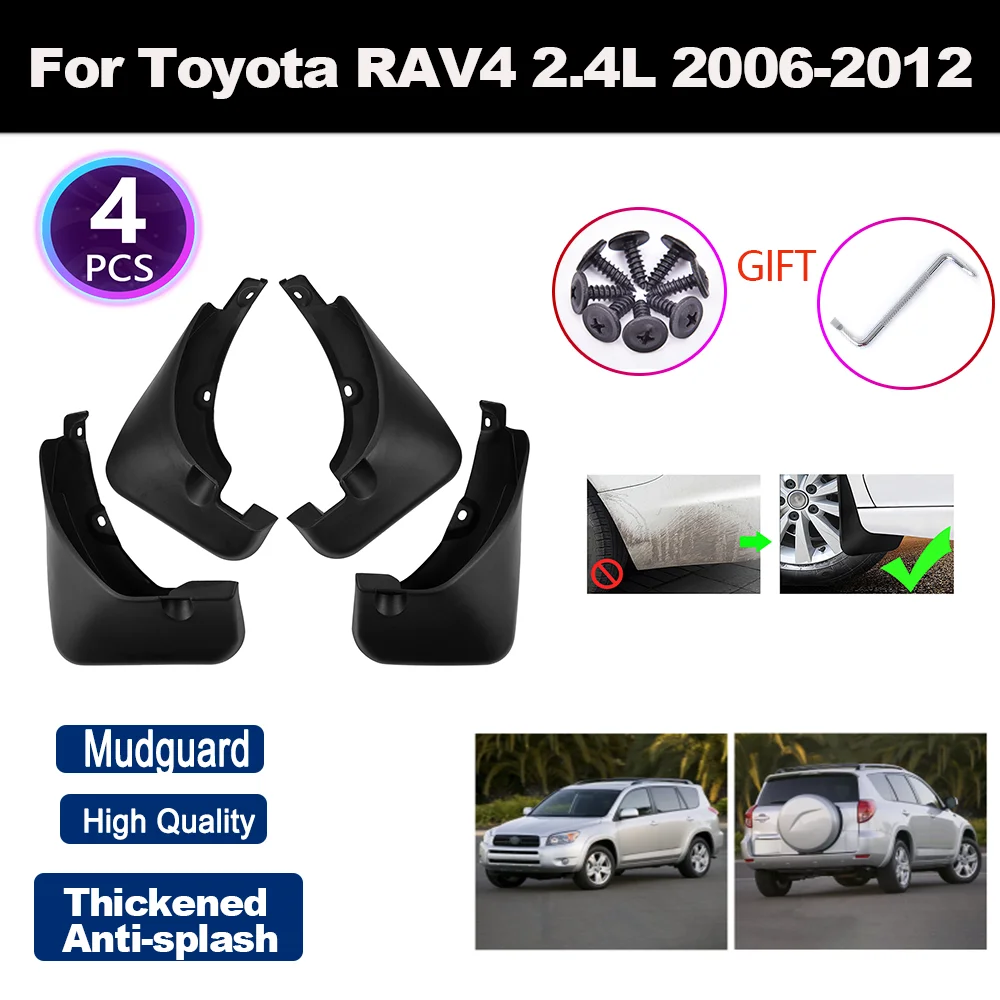 

4pcs Car Mud Flaps Splash Guards for Toyota RAV4 RAV-4 2006 2007 2008 2009 2010 2011 2012 Car Mudguards Cover Front Rear Fender