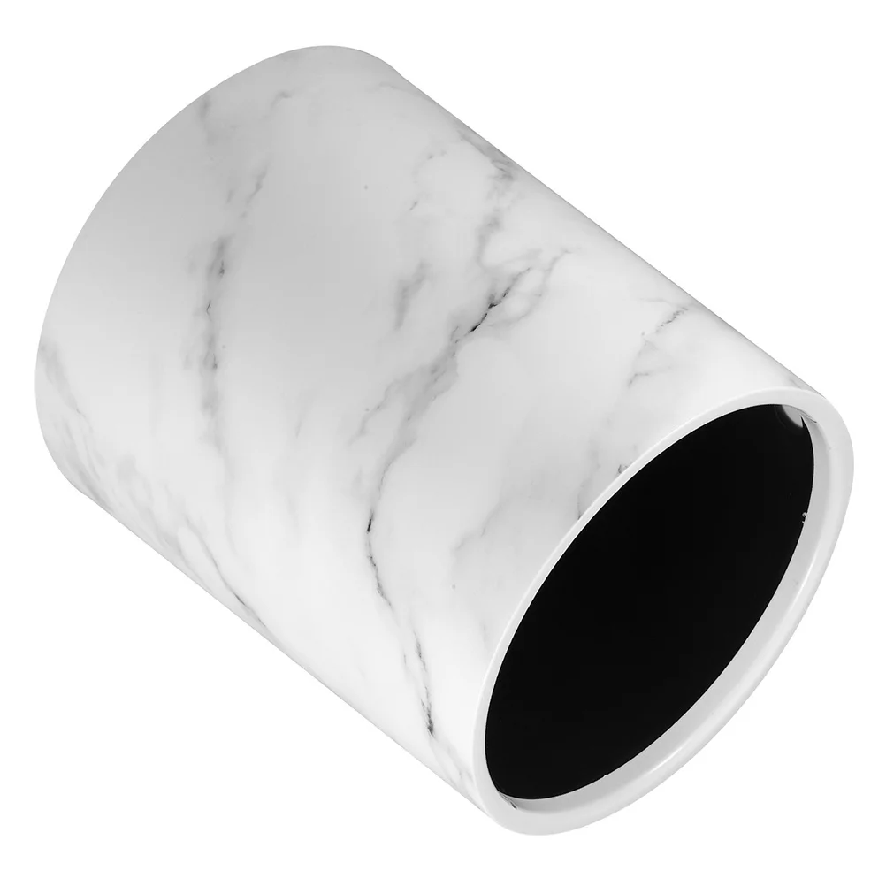 

Marbling Wastebasket Round Big Capacity Stable Kitchen Trash Can Home Office Bathroom Garbage Container Organizer