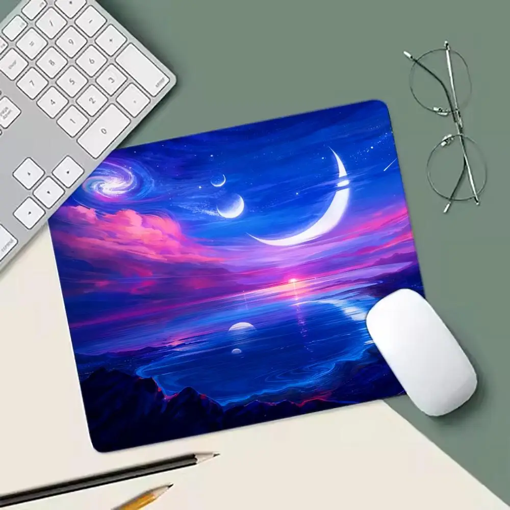 Purple Blue Starry Sky Mouse Pad small mousepad Extended Pads 22*18/25*29CM  Office Accessories Desk Accessory Aesthetic Decor