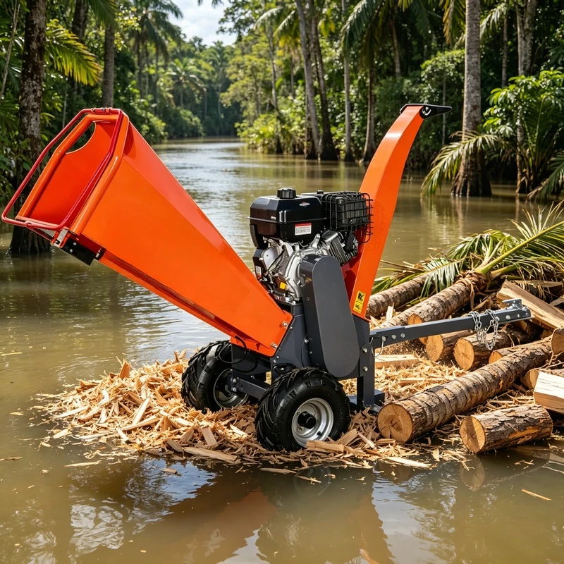 

15HP Vanguard Engine Wood Chipper Commercial Drum Shredder for European Equipment Rental Fleet