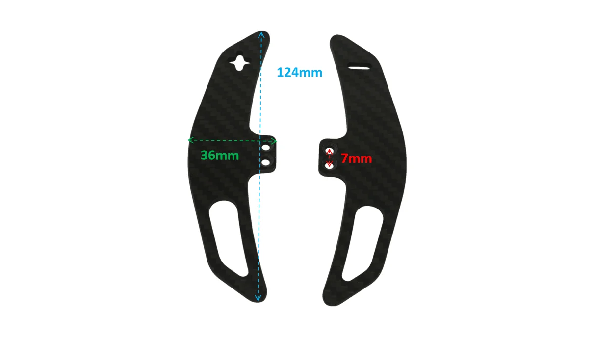 SIMPUSH Kohlefaser-Paddle-Shifter Mod Modifikation Teile Zubehör FÜR FANATEC ClubSport Universal Hub
