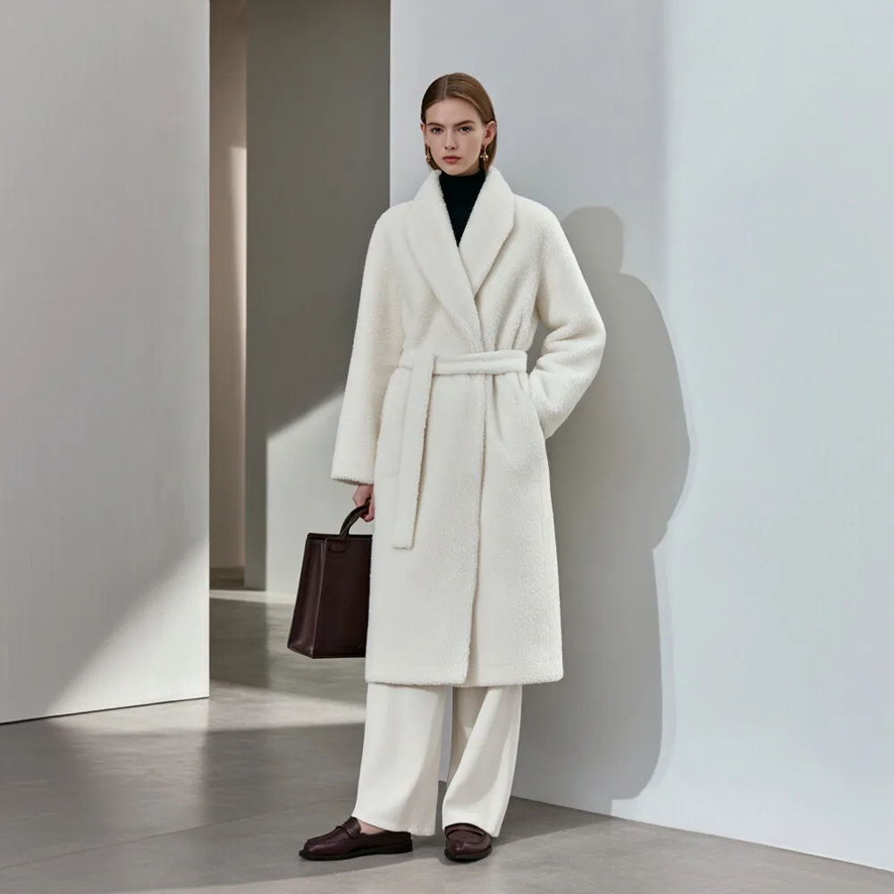 

Casual Plush Coat Autumn Winter Women's Fashion Outerwear Comfortable Soft Material No Decoration Versatile Style