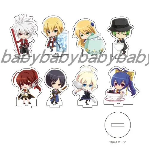 Boneka figur Mini Game Anime Ragna The bloodredge Hazama dudukan akrilik mainan Cosplay Model untuk hadiah