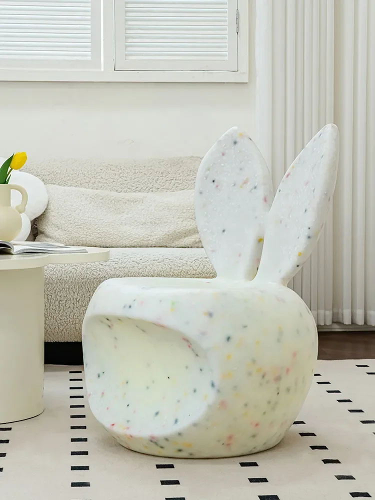Nordic Household Doorstep Shoe Changing Stool Living Room Furniture Creative Rabbit Coffee Chair Bedroom Plastic Makeup Chairs