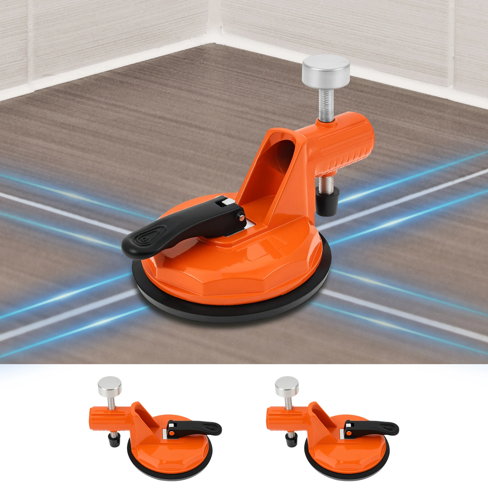 

2 шт. Регулируемые по высоте фиксаторы для пола с усиленными резиновыми присосками, инструмент для выравнивания зазоров, со встроенным регулятором высоты для гранита и мрамора