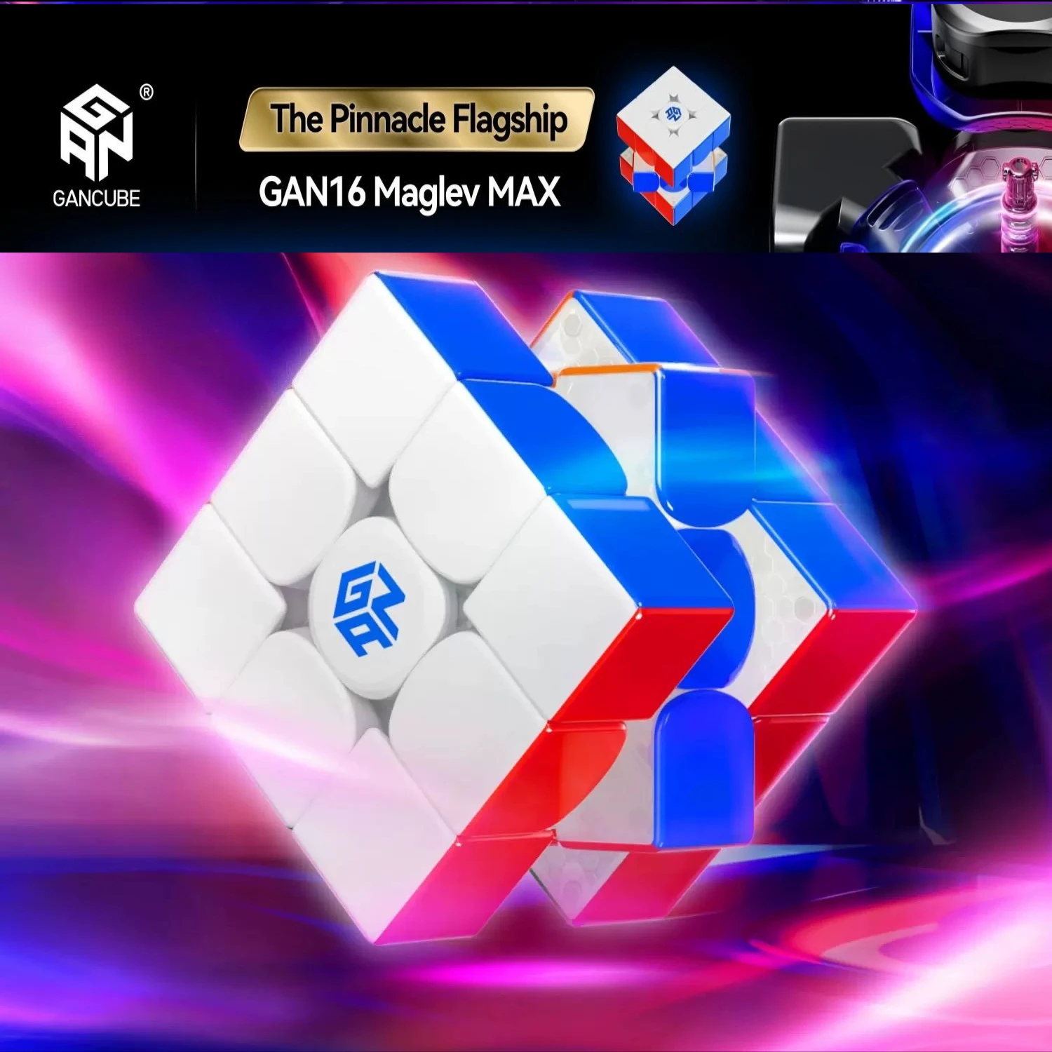 Novo gan16 maglev max gan 3x3 cubo 3x3x3 cubo magnético carro-chefe competição profissional magico puzzle brinquedo para crianças