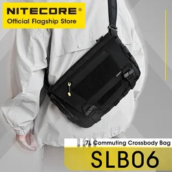 NITECORE SLB06 통근 크로스바디 백, 블랙 슬링백, 7L 기능성 전술 숄더백, 아이폰 샤오미 태블릿 노트북용