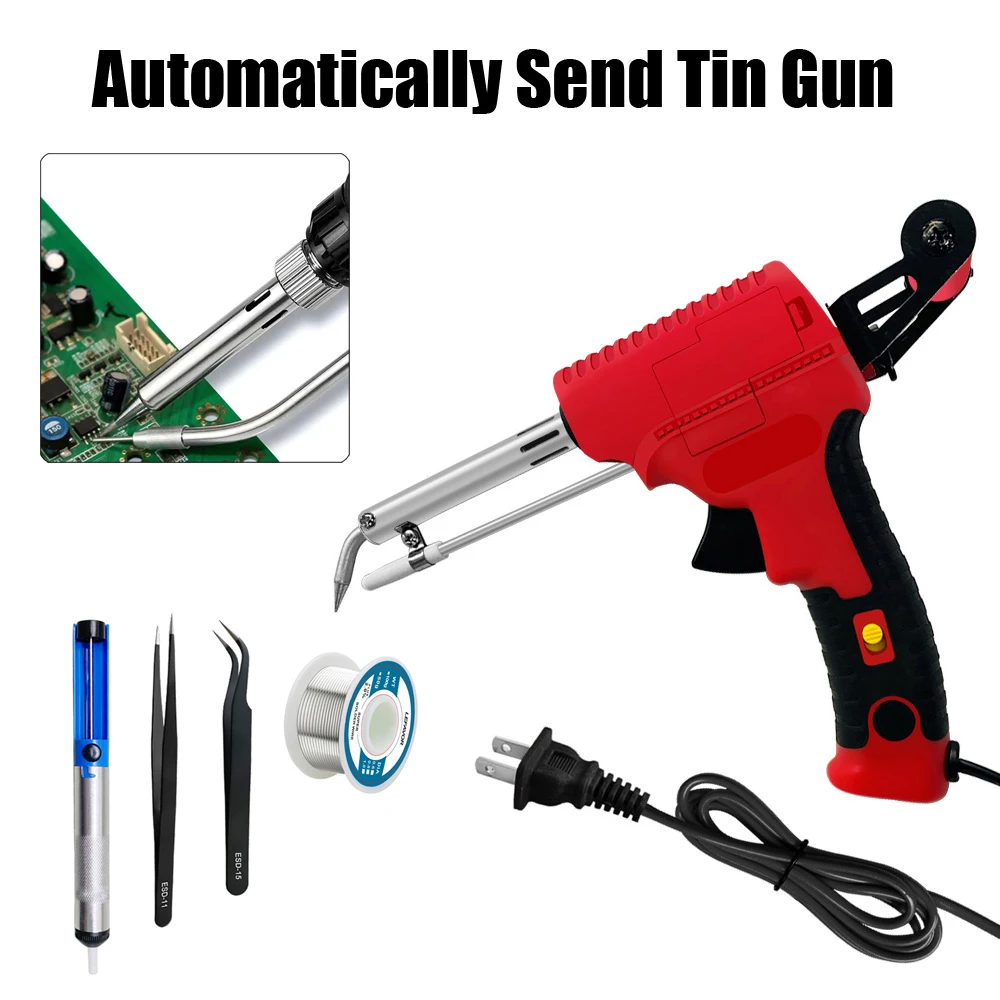 

60W Electric Soldering Iron Manual Soldering Tool 220/110V Hand-held Internal Heating Soldering Iron Auto Send Tin Gun Soldering