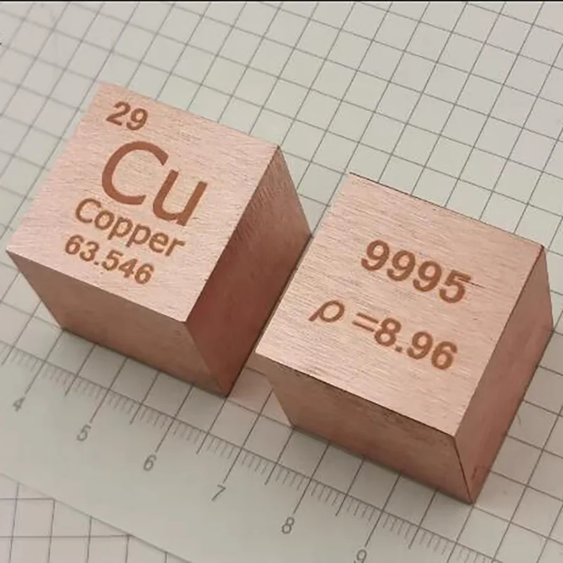 Imagem -03 - Tabela Periódica Copper Cube Collection Metal Elemento Cubos 10 mm 25.4 mm