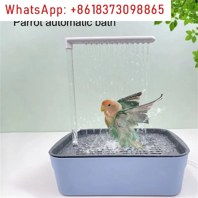Bird BathBird Bathing Basin Automatic Water Circulation Bathtub for Parrots Use with Quiet Operate and Adjustable Water Flows