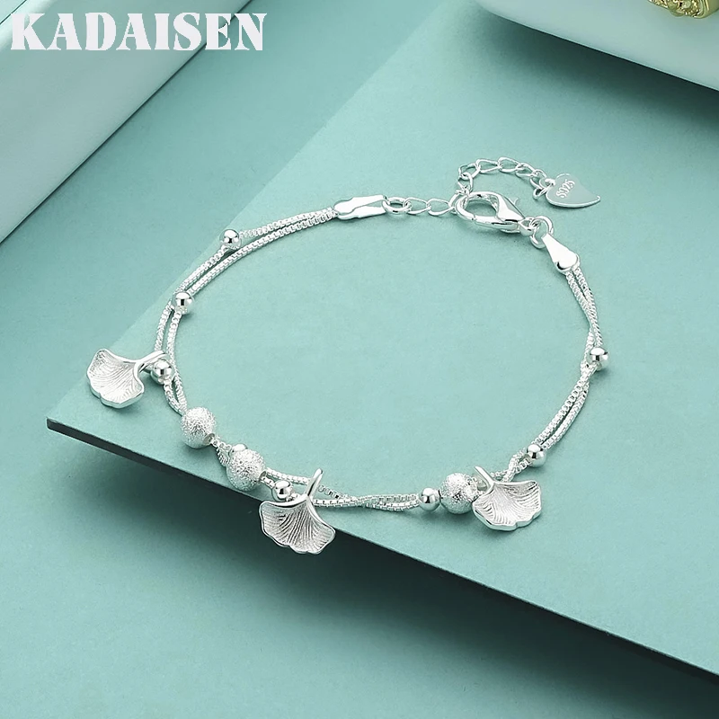 Bracelets à double chaîne en argent Sterling 925 pour femmes, bijoux de créateur à la mode, bijoux de fête et de mariage