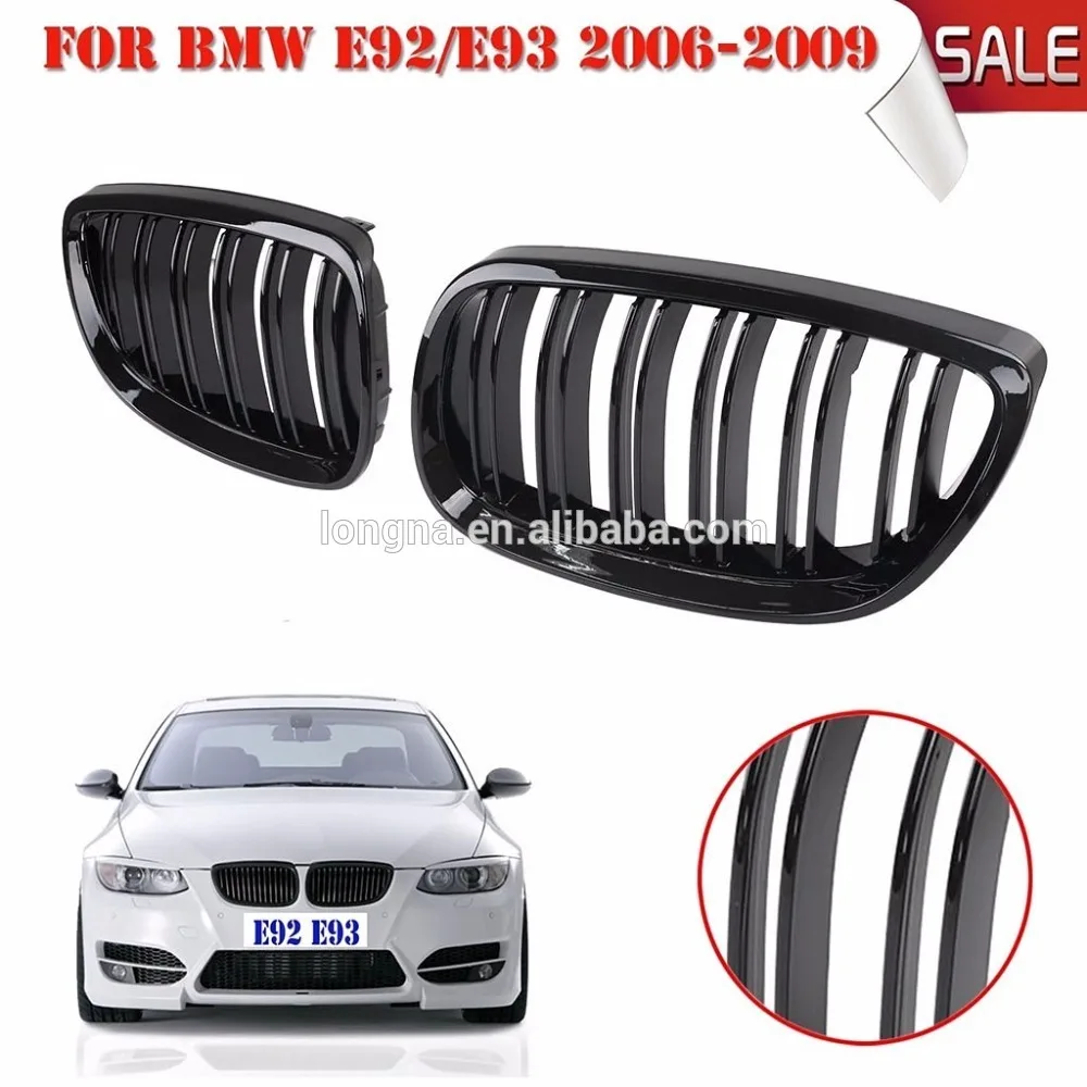 Factory Price Gloss Black Front Kidney Grilles Double Line Grille For BMW 2006-2009 E92 E93 Grille M3 2Door