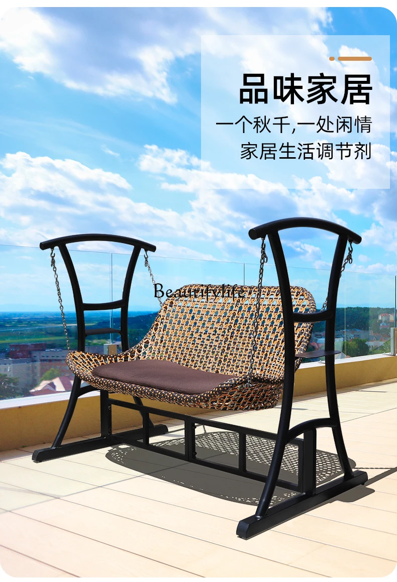 Outdoor Garden Swing Glider Basket Lying Bed Outdoor Courtyard Balcony Hammock Rocking Chair