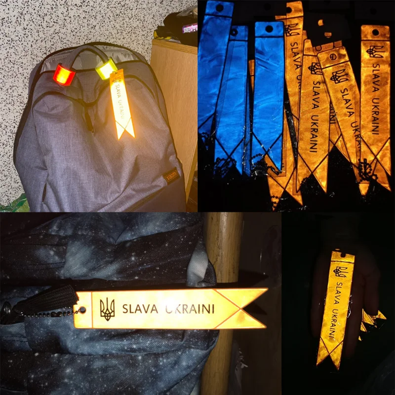 Llavero reflectante seguro para bolso, tira colgante para mochila, adornos reflectores para cosas, accesorios de seguridad nocturna para adultos y niños