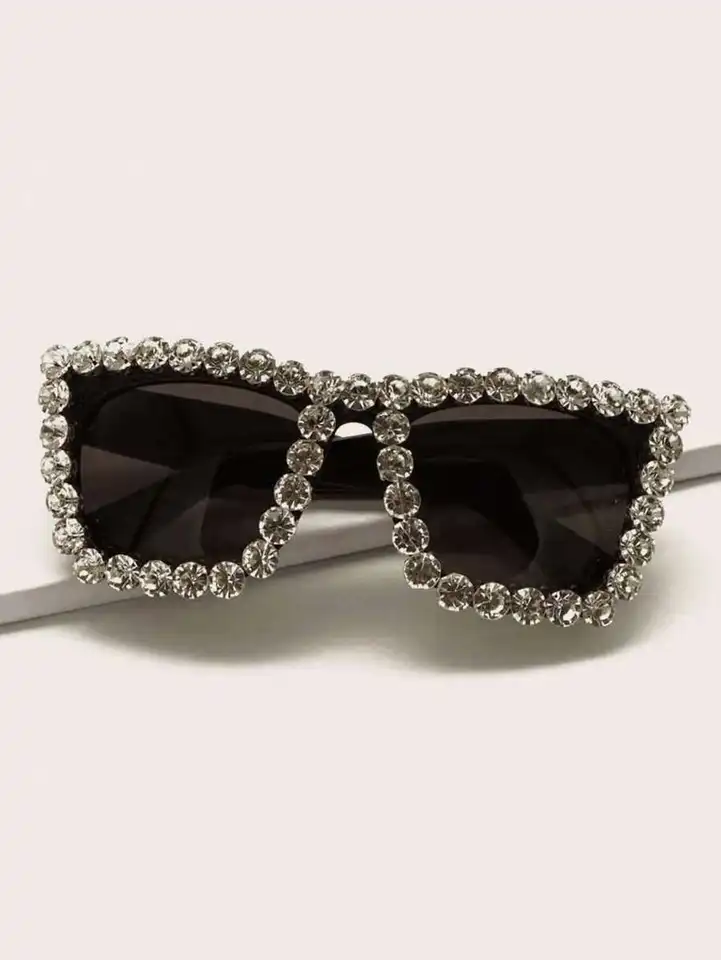 Rhinestone Decorated Fashion Glasses for Women