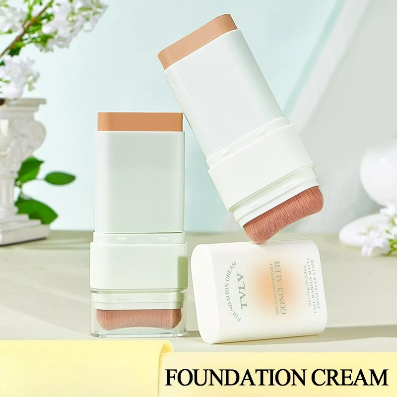 

5Color Concealer Foundation Makeup Stick Double Head Sweatproof High Coverage 2IN1 Face Moisturizer Makeup Base