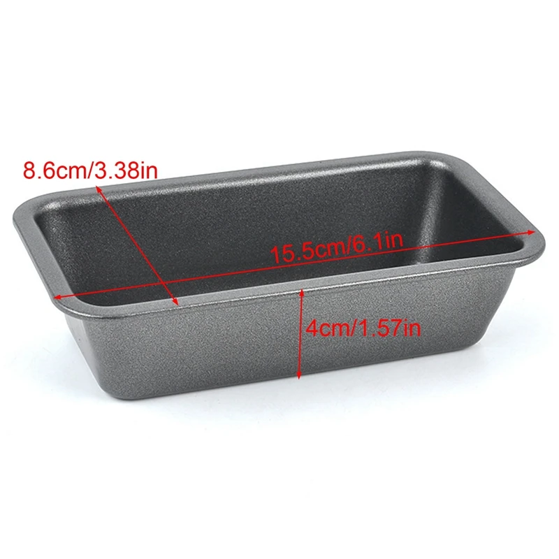 2Pcs Bread Pans For Baking Nonstick Carbon Steel Loaf Pan Tray Toast Mold Cake Loaf Pastry Toast Box Baking Pan Bakeware