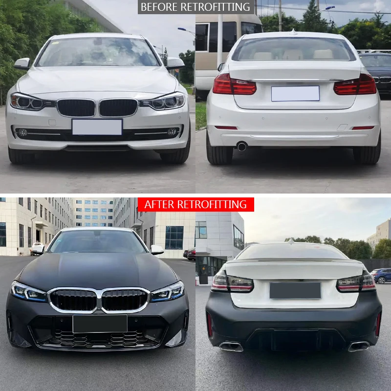 2013-2019 F30 Car Modification Upgrade G20 Front Bumper Engine Hood Fender Rear Bumper Tailgate Taillights Body Kit for 3 Series