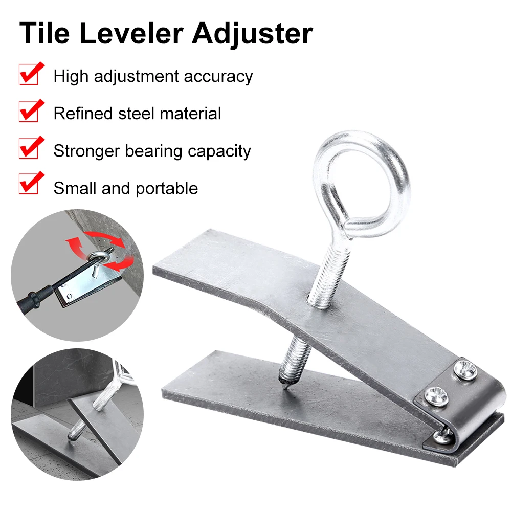 

Tile Height Regulator Adjustable 1-5.5cm Wall Ceramic Tile Locator 250KG Support Galvanized Steel Tile Lifter Leveling Device