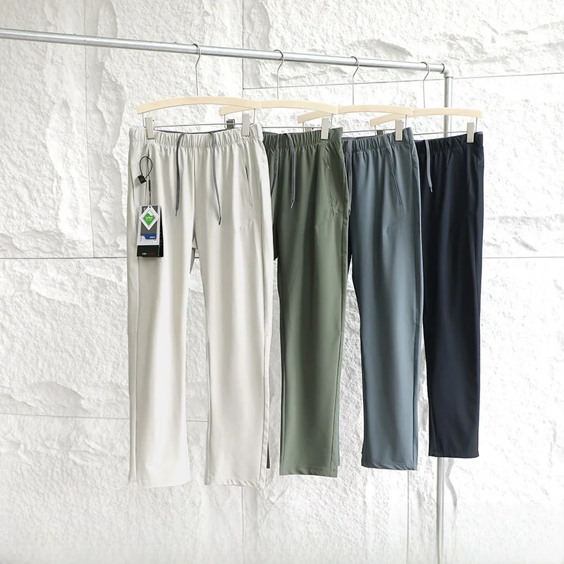 

Легкие роскошные дышащие лазерные перфорированные дышащие мужские легкие брюки на весну и лето, высокоэластичные повседневные длинные брюки для пешего туризма