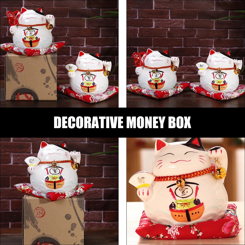 

Lucky Cat Piggy Bank Decorations Cloth Decorative Ornament Living Room